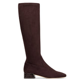 DOLORES KNEE-HIGH - Dark Brown Suede | Donald Pliner Boots