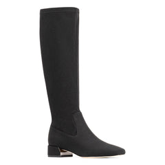 DOLORES KNEE-HIGH - Black Crepe | Donald Pliner Boots