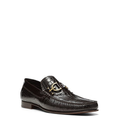 DACIO - Dark Brown Croco | Donald Pliner Casual