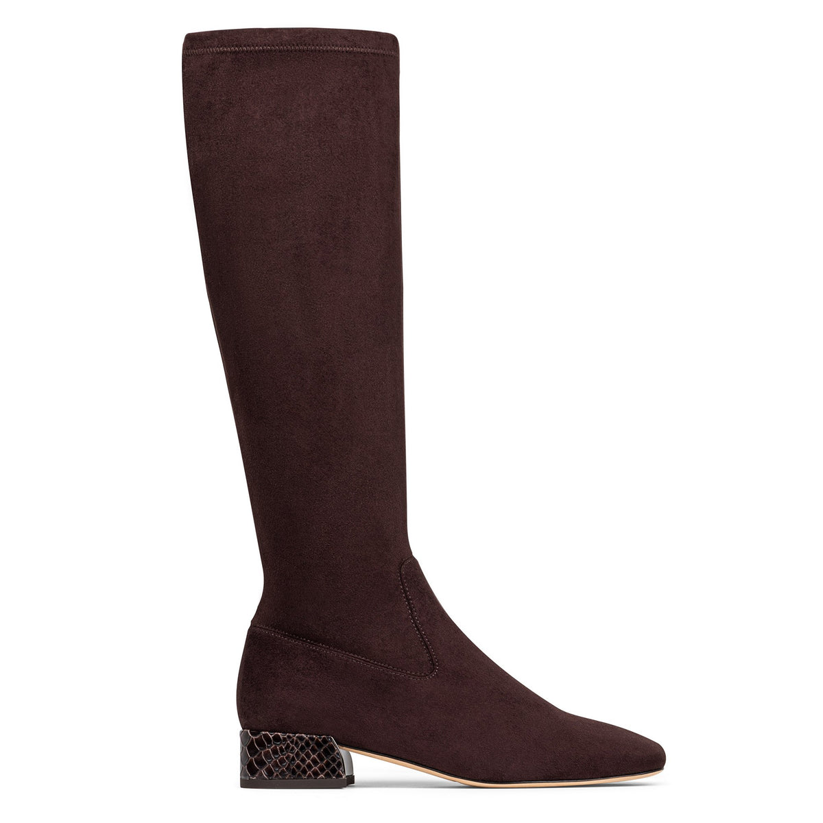 DOLORES KNEE-HIGH - Dark Brown Suede | Donald Pliner Boots