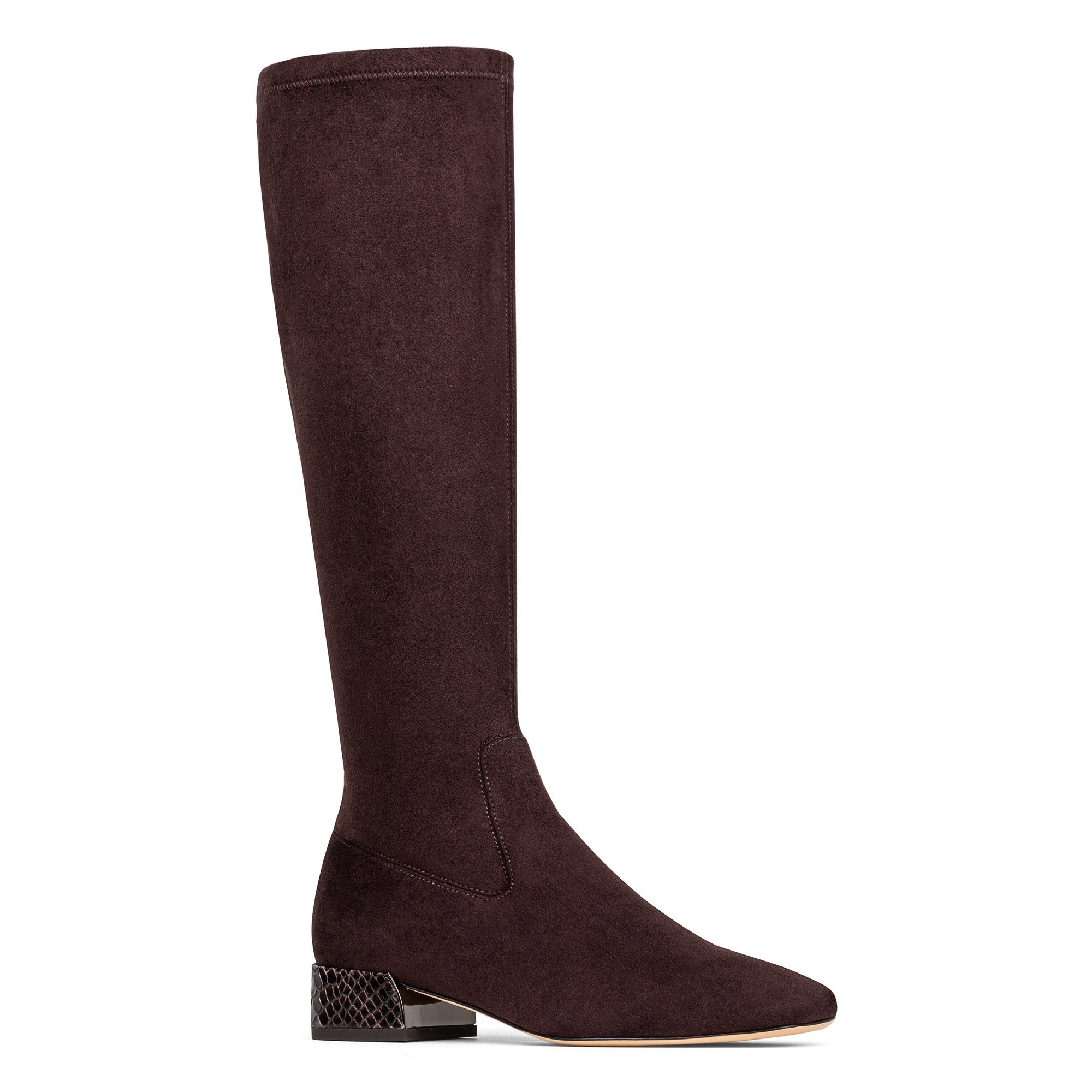 DOLORES KNEE-HIGH - Dark Brown Suede | Donald Pliner Boots