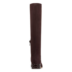 DOLORES KNEE-HIGH - Dark Brown Suede | Donald Pliner Boots