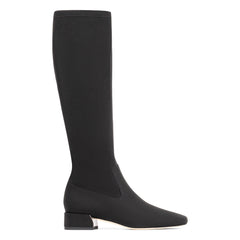 DOLORES KNEE-HIGH - Black Crepe | Donald Pliner Boots