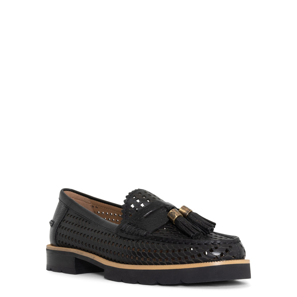 LENNY - Black Textured | Donald Pliner Casual