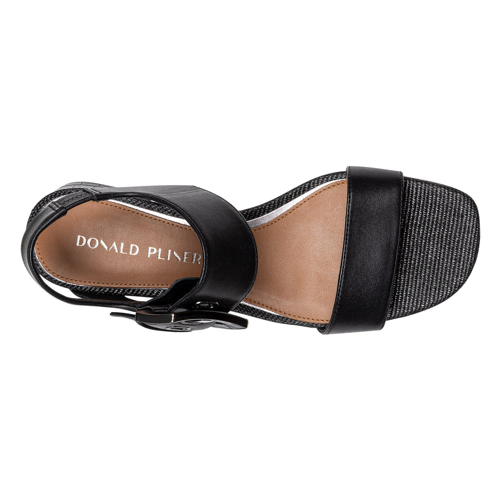 VIXI - Black Leather | Donald Pliner Casual