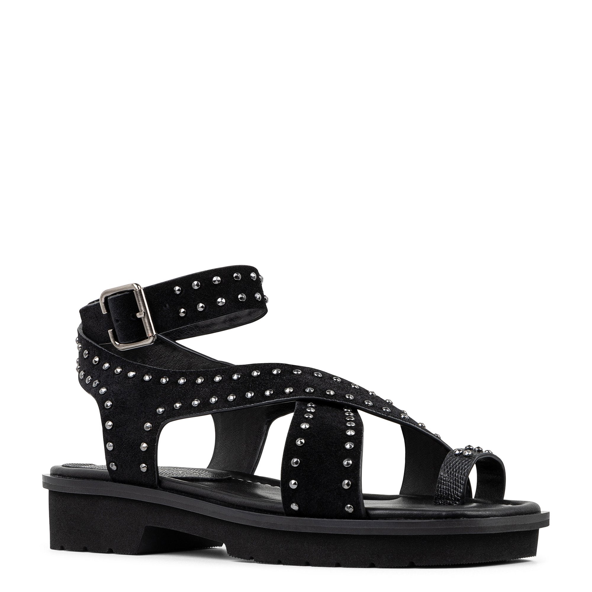 THALITA - Black Suede | Donald Pliner Casual
