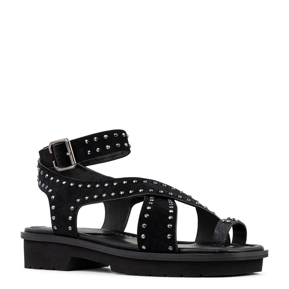 THALITA - Black Suede | Donald Pliner Casual