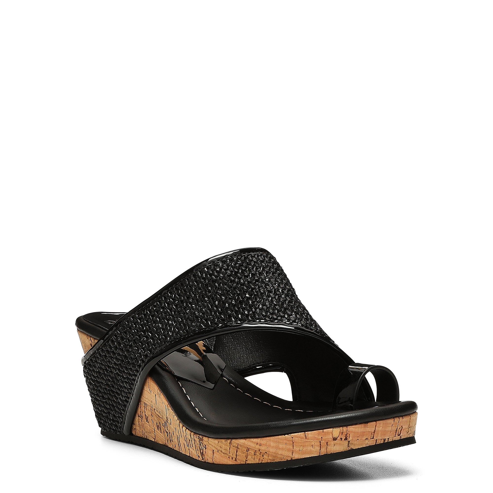 GYER - Black Raffia | Donald Pliner Casual