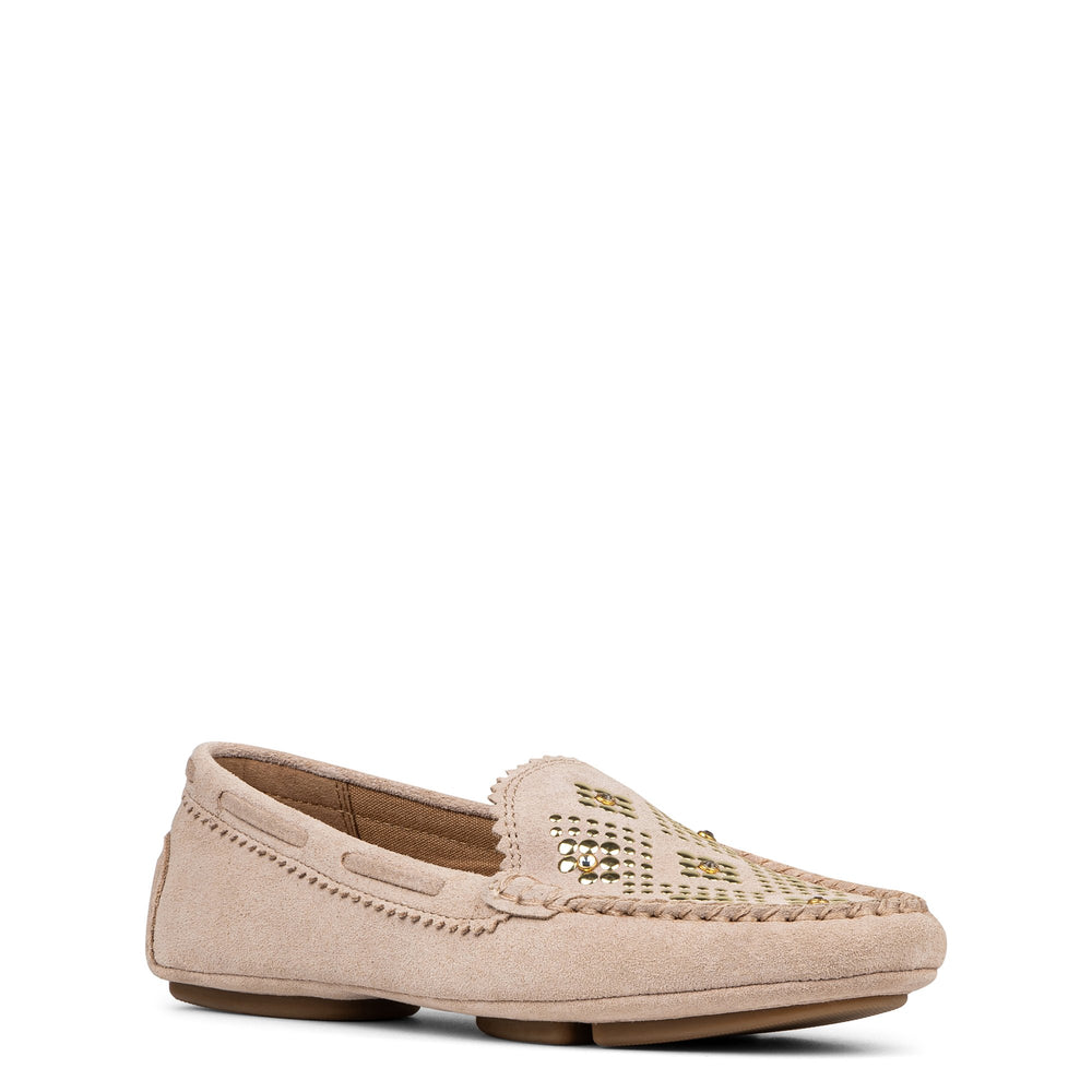 REBINA EMBELLISHED - Sand Suede | Donald Pliner Casual
