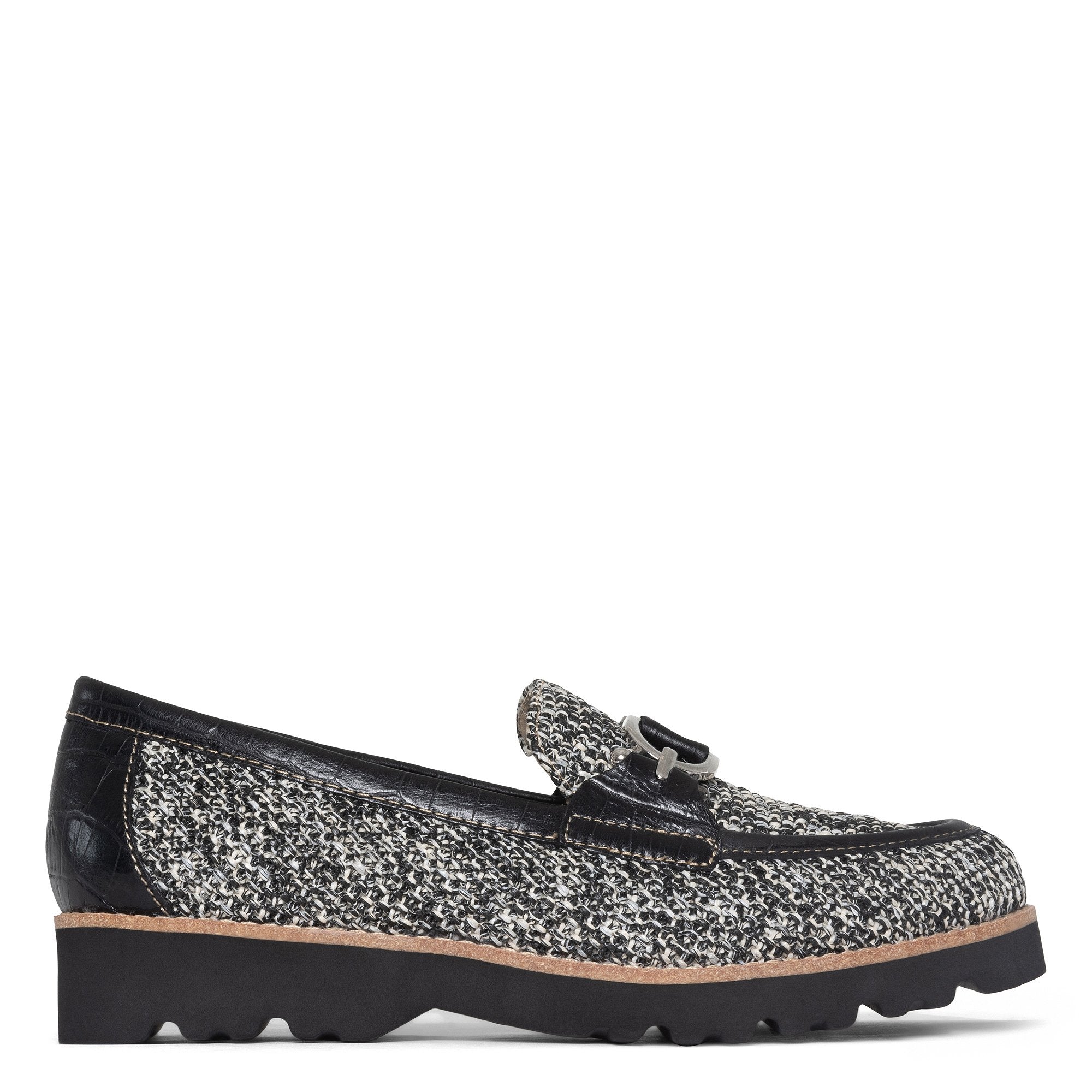CLIO - Black White Raffia | Donald Pliner Casual