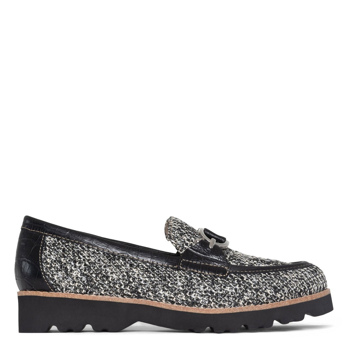 CLIO - Black White Raffia | Donald Pliner Casual