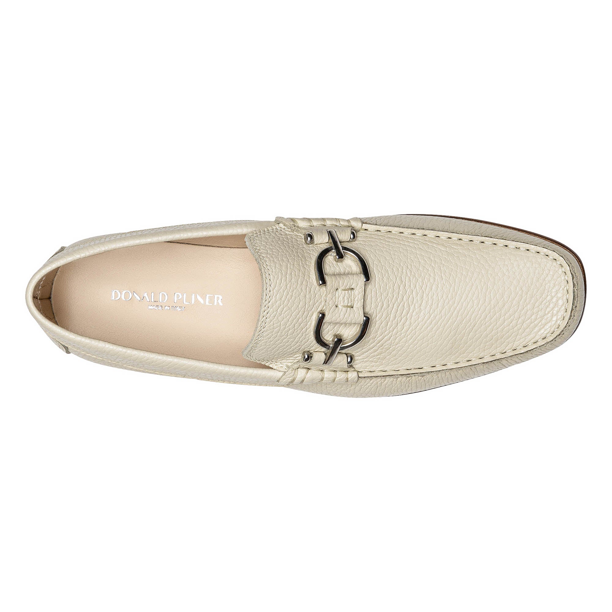 DACIO - Off White Pebbled Leather | Donald Pliner Casual