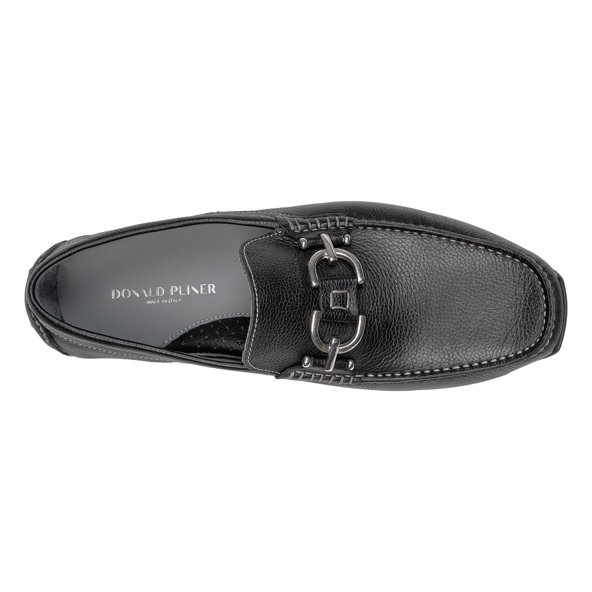 DACIO DRIVER - Black Tumbled Leather | Donald Pliner Casual