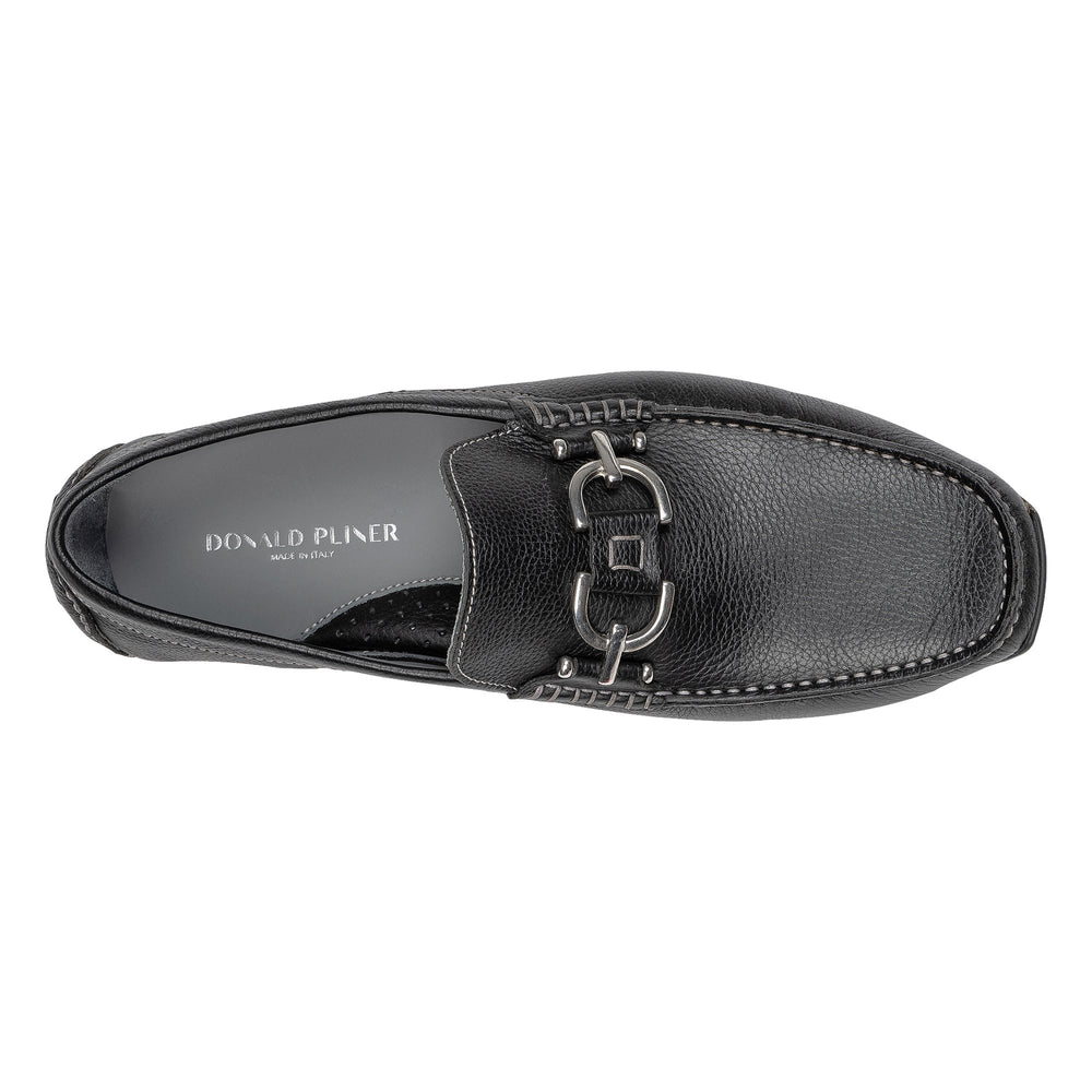DACIO DRIVER - Black Tumbled Leather | Donald Pliner Casual