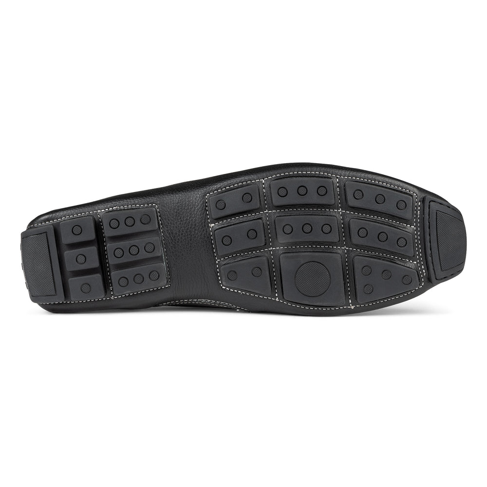DACIO DRIVER - Black Tumbled Leather | Donald Pliner Casual
