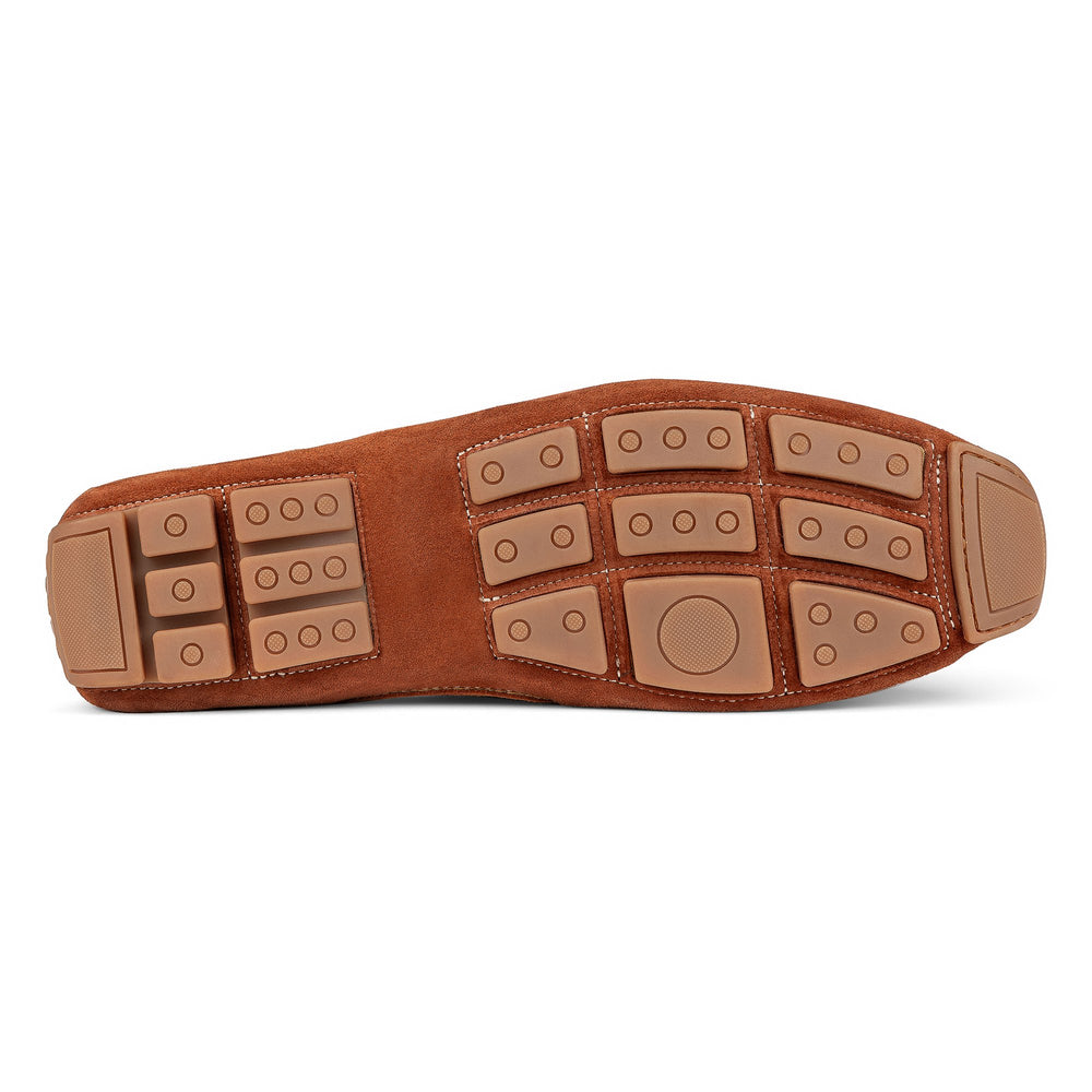 DACIO DRIVER - Cognac Suede | Donald Pliner Casual