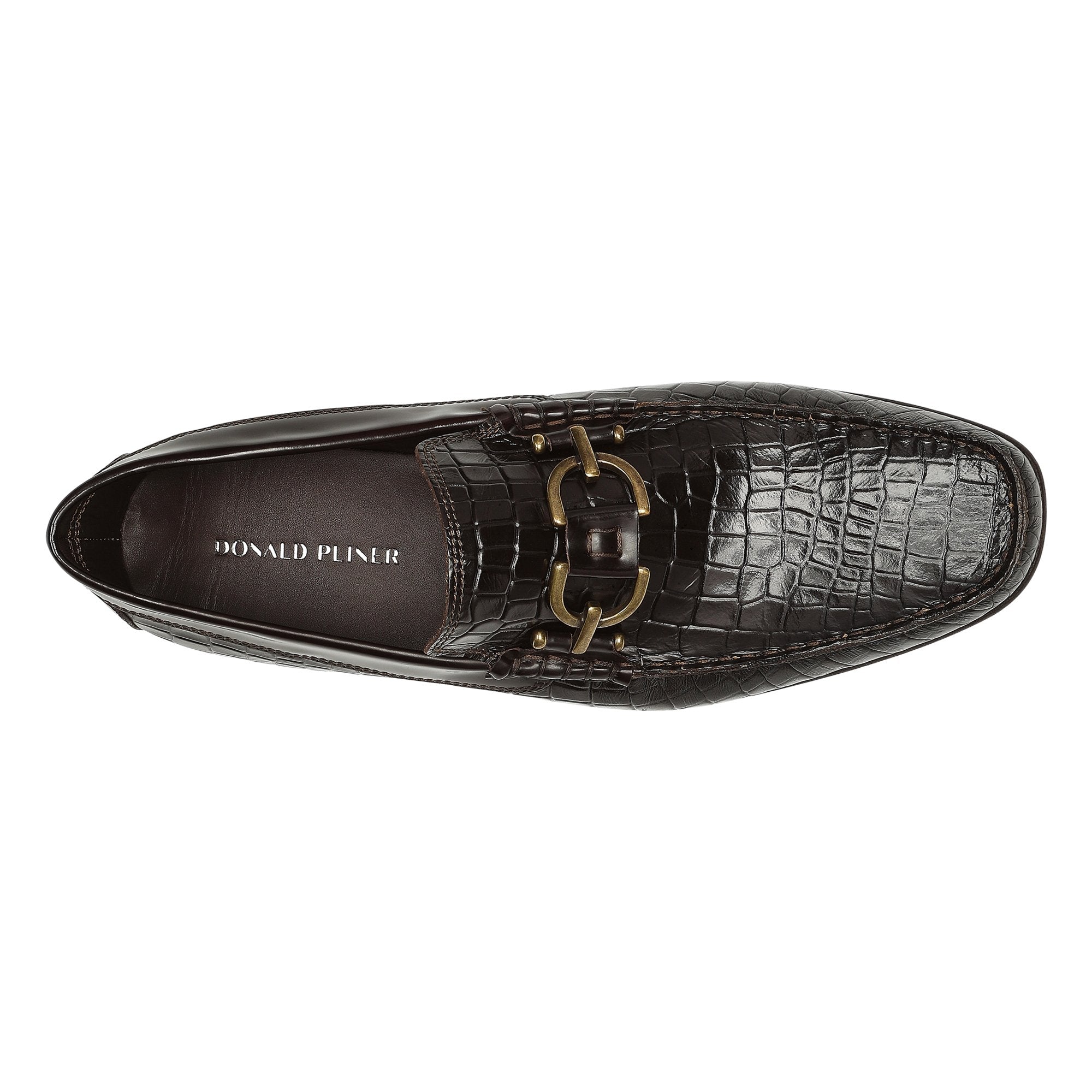 DACIO - Dark Brown Croco | Donald Pliner Casual