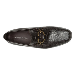 DACIO - Dark Brown Croco | Donald Pliner Casual